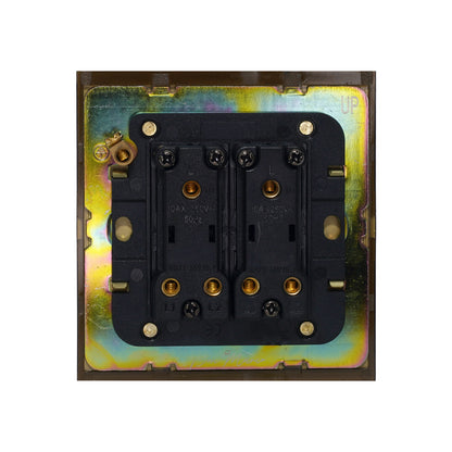 2 Gang 2 Way Switch – Rocker Button – Stainless Steel