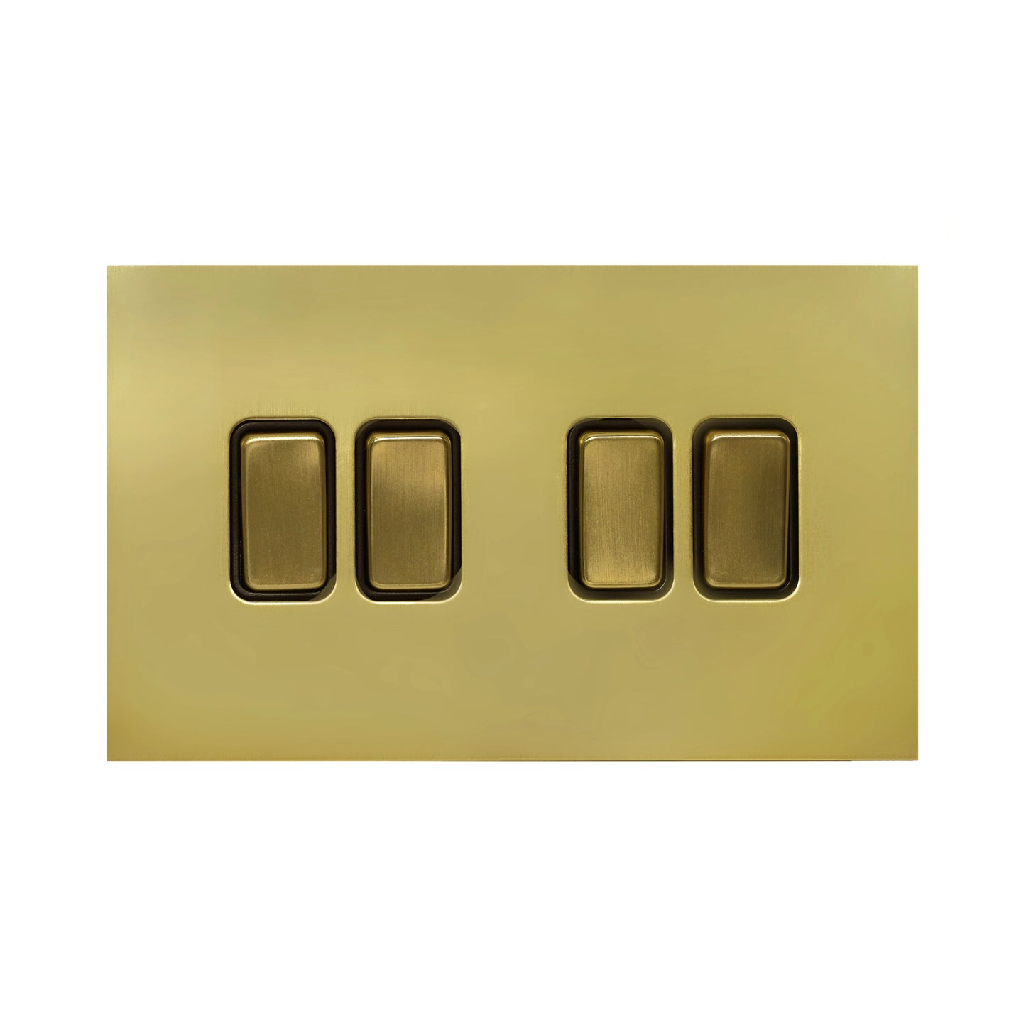 4 Gang 2 Way Switch (148) – Rocker Button – Stainless Steel
