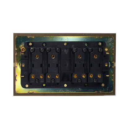 4 Gang 2 Way Switch (148) – Rocker Button – Stainless Steel