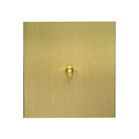 1 Gang 2 Way Switch – Plain Toggle – Stainless Steel / Copper