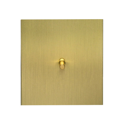 1 Gang 2 Way Switch – Plain Toggle – Stainless Steel / Copper