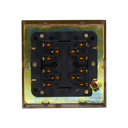 4 Gang 2 Way Switch (86) – Plain Toggle – Stainless Steel / Copper