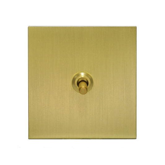 1 Gang 2 Way Switch – Knurled Toggle – Stainless Steel / Copper