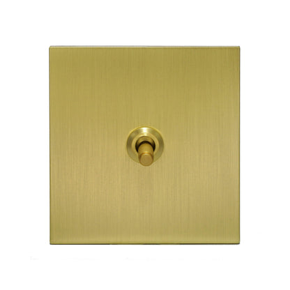1 Gang 2 Way Switch – Knurled Toggle – Stainless Steel / Copper