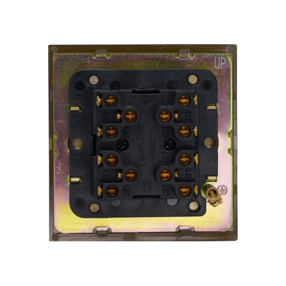 4 Gang 2 Way Switch (86) – Knurled Toggle – Stainless Steel / Copper