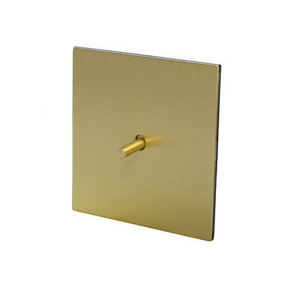 Door Bell Switch - Plain Toggle - Stainless Steel / Copper