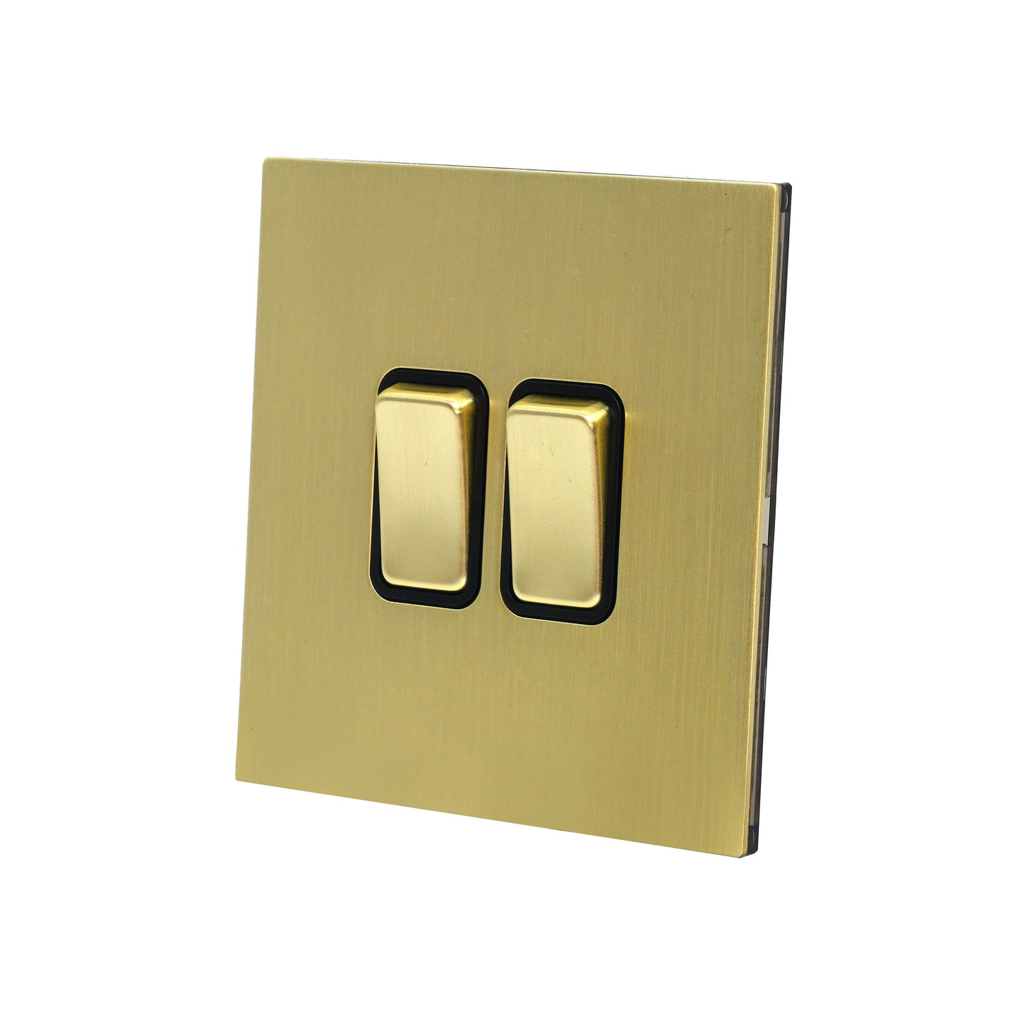 2 Gang 2 Way Switch – Rocker Button – Stainless Steel