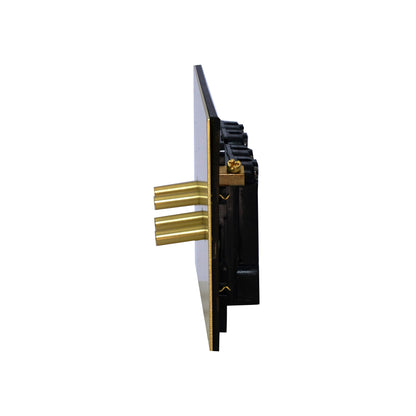 4 Gang 2 Way Switch (148) – Plain Toggle – Stainless Steel / Copper
