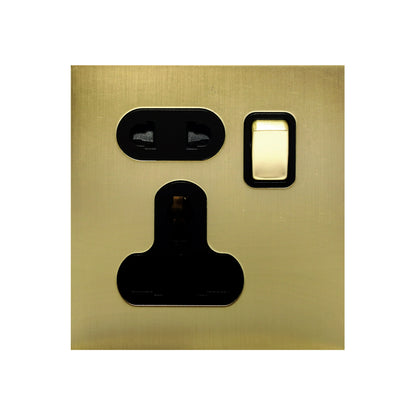 Single 5-Pin Socket 13A – On/Off – Stainless Steel
