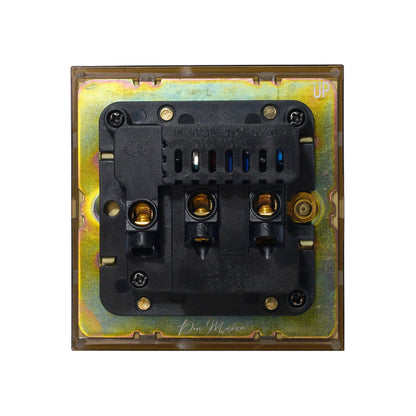 Single MF Socket 13A – On/Off + 2USB – Stainless Steel