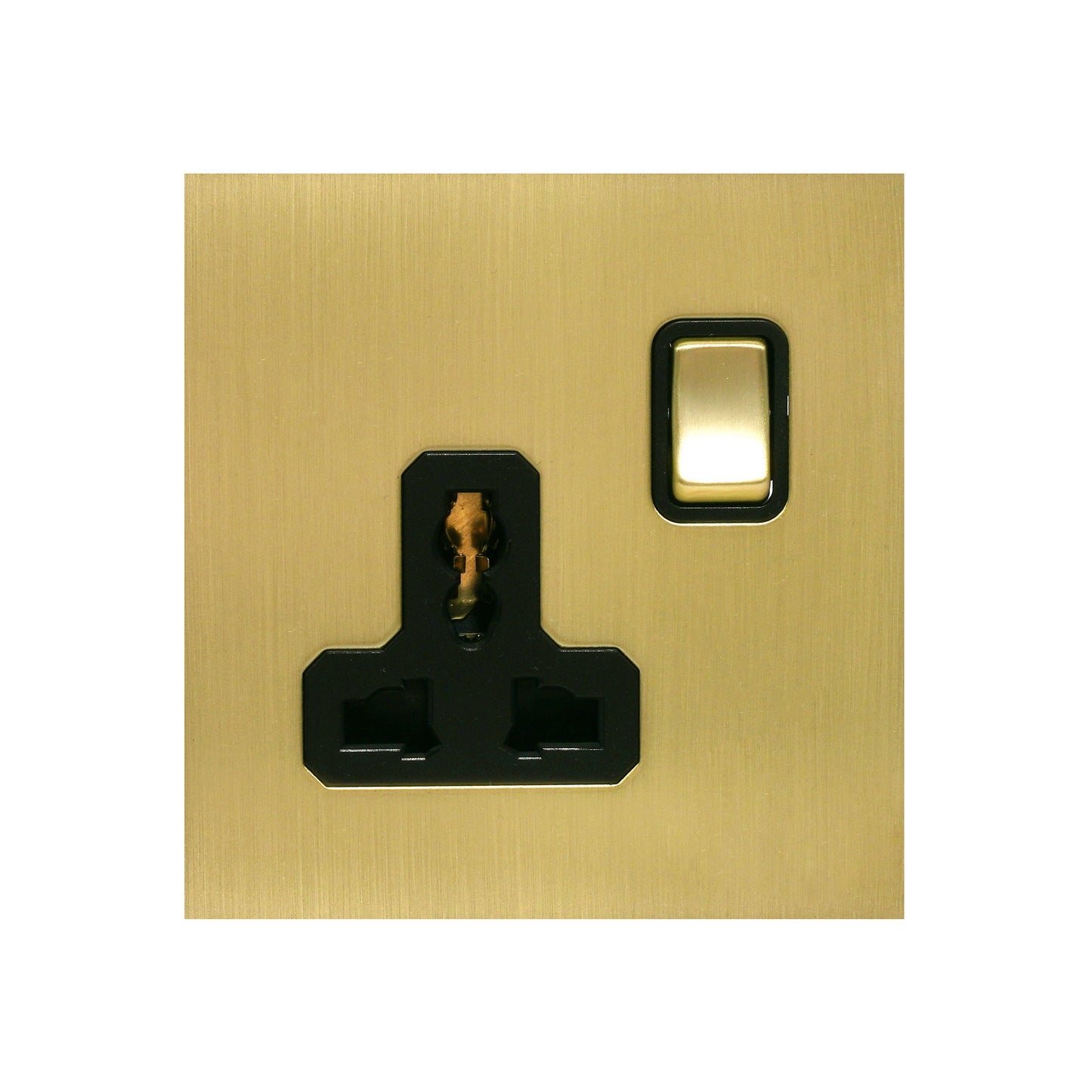 Single MF Socket 13A – On/Off – Stainless Steel