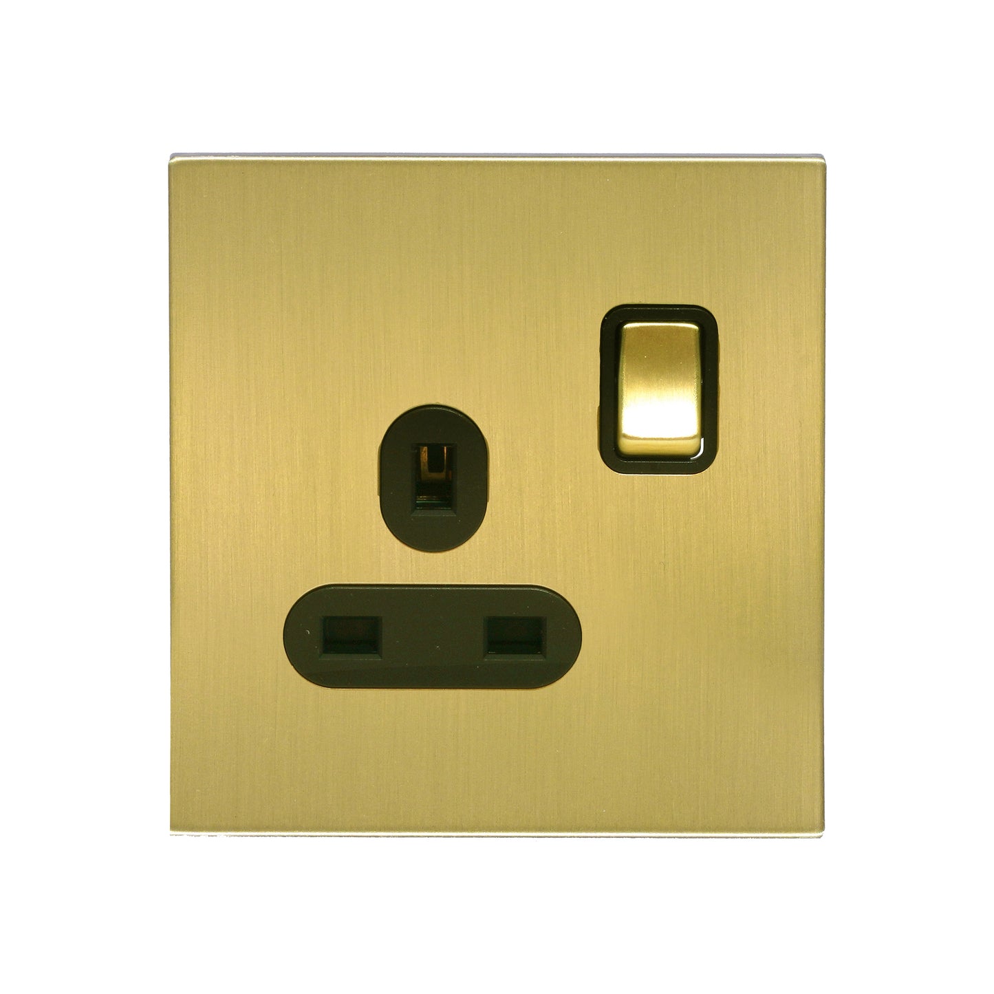 Single UK Socket 13A – On/Off – Stainless Steel