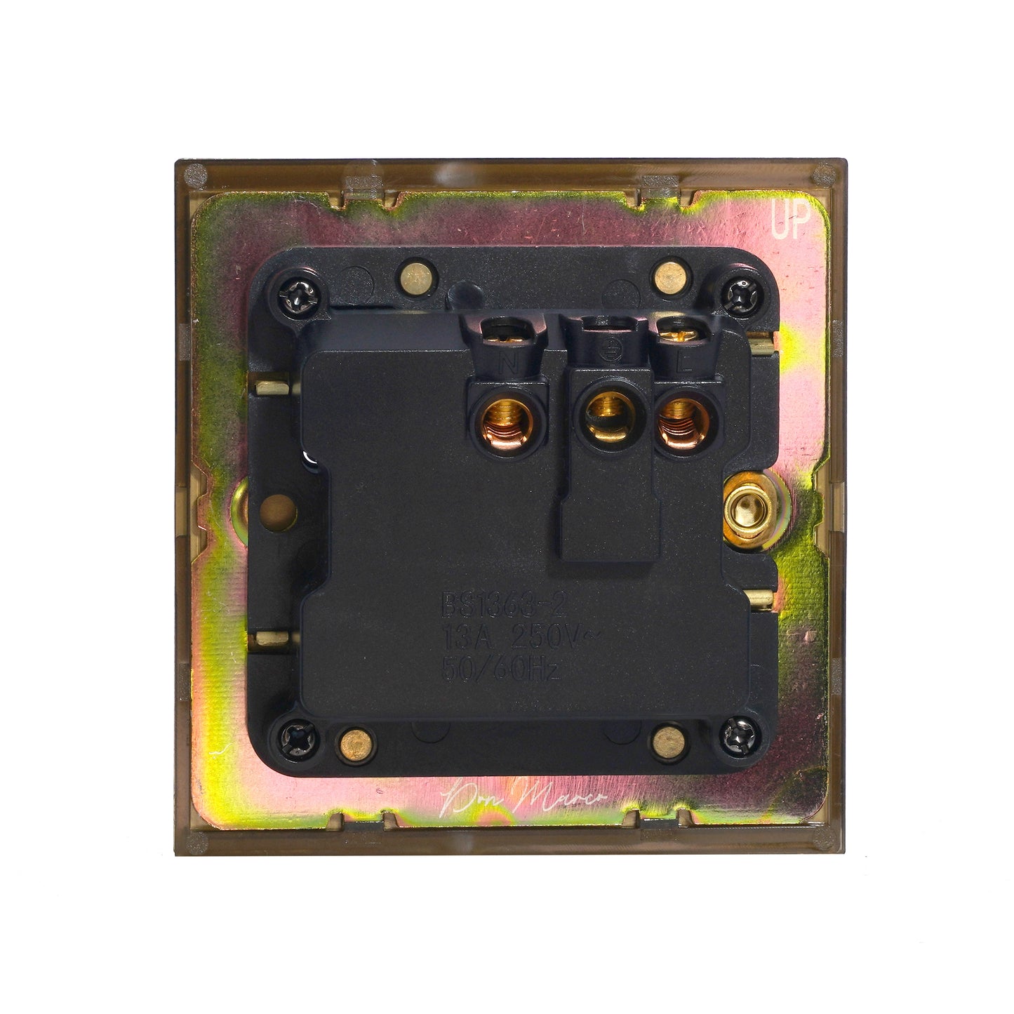 Single UK Socket 13A – On/Off – Stainless Steel