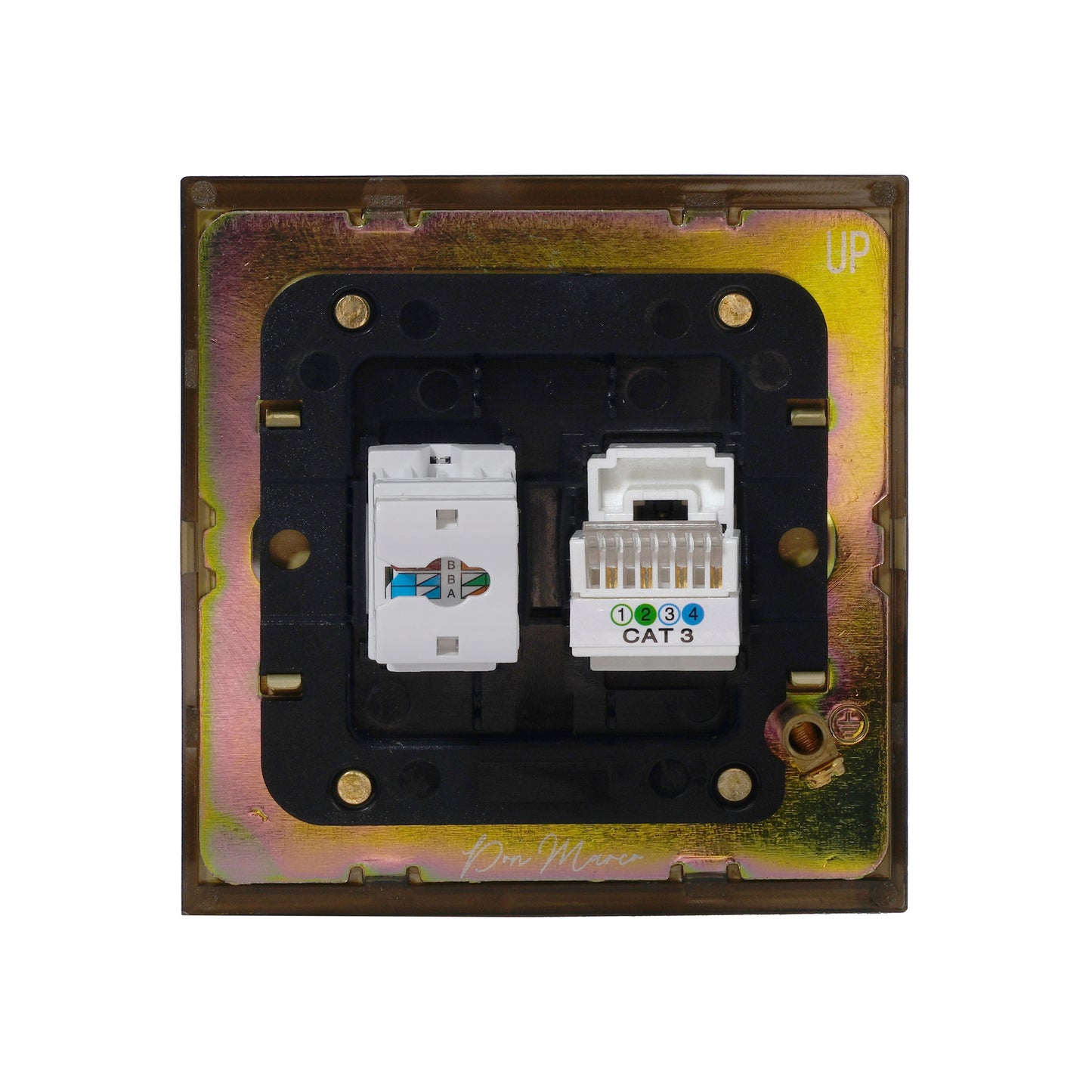 Tel + Computer Socket – Stainless Steel