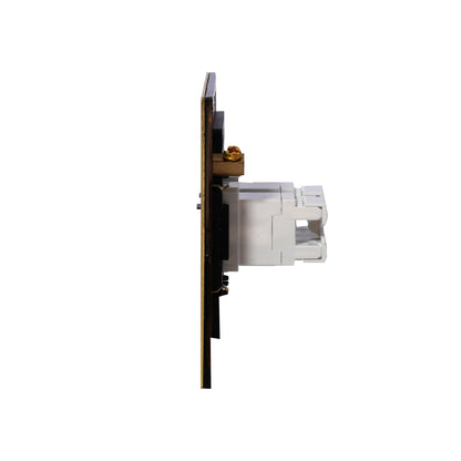 Double Computer Socket – Stainless Steel