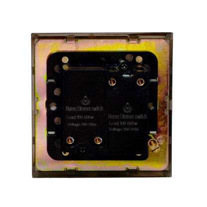 Double Light Dimmer – 2 x 500W Each – Stainless Steel