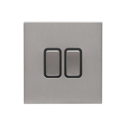 2 Gang Intermediate Switch - Rocker Button Stainless Steel