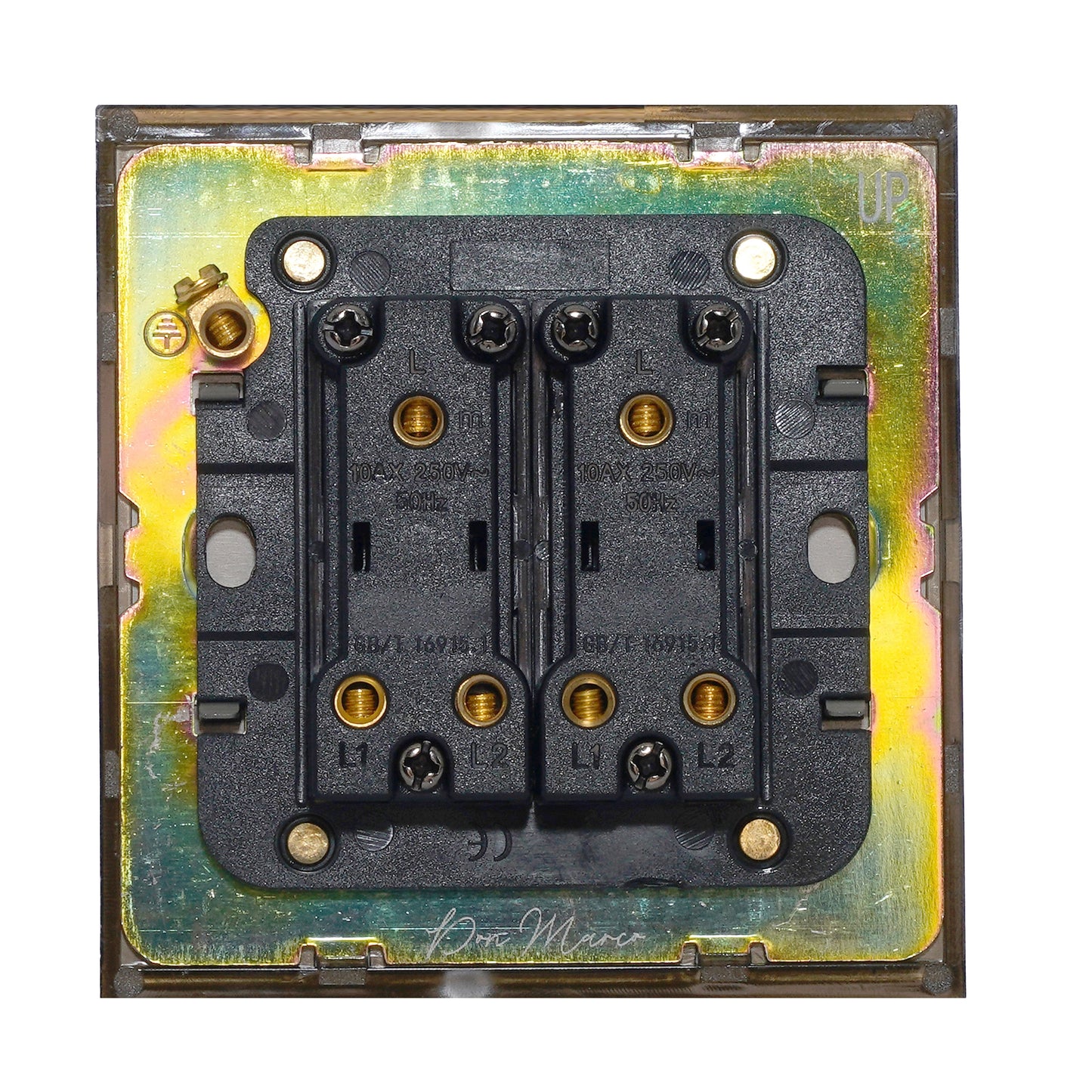 2 Gang 2 Way Switch – Rocker Button – Stainless Steel