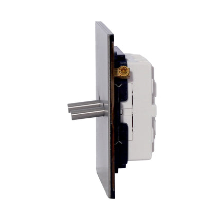 2 Gang Intermediate Switch – Plain Toggle – Stainless Steel / Copper