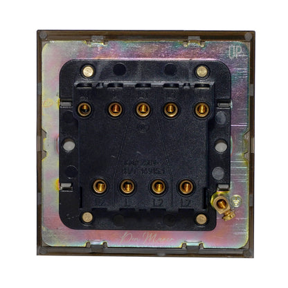 3 Gang 2 Way Switch – Plain Toggle – Stainless Steel / Copper