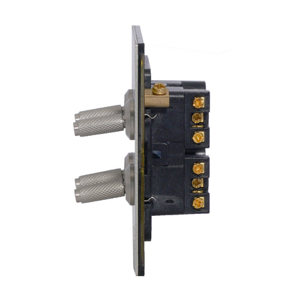 4 Gang 2 Way Switch (86) – Knurled Toggle – Stainless Steel / Copper
