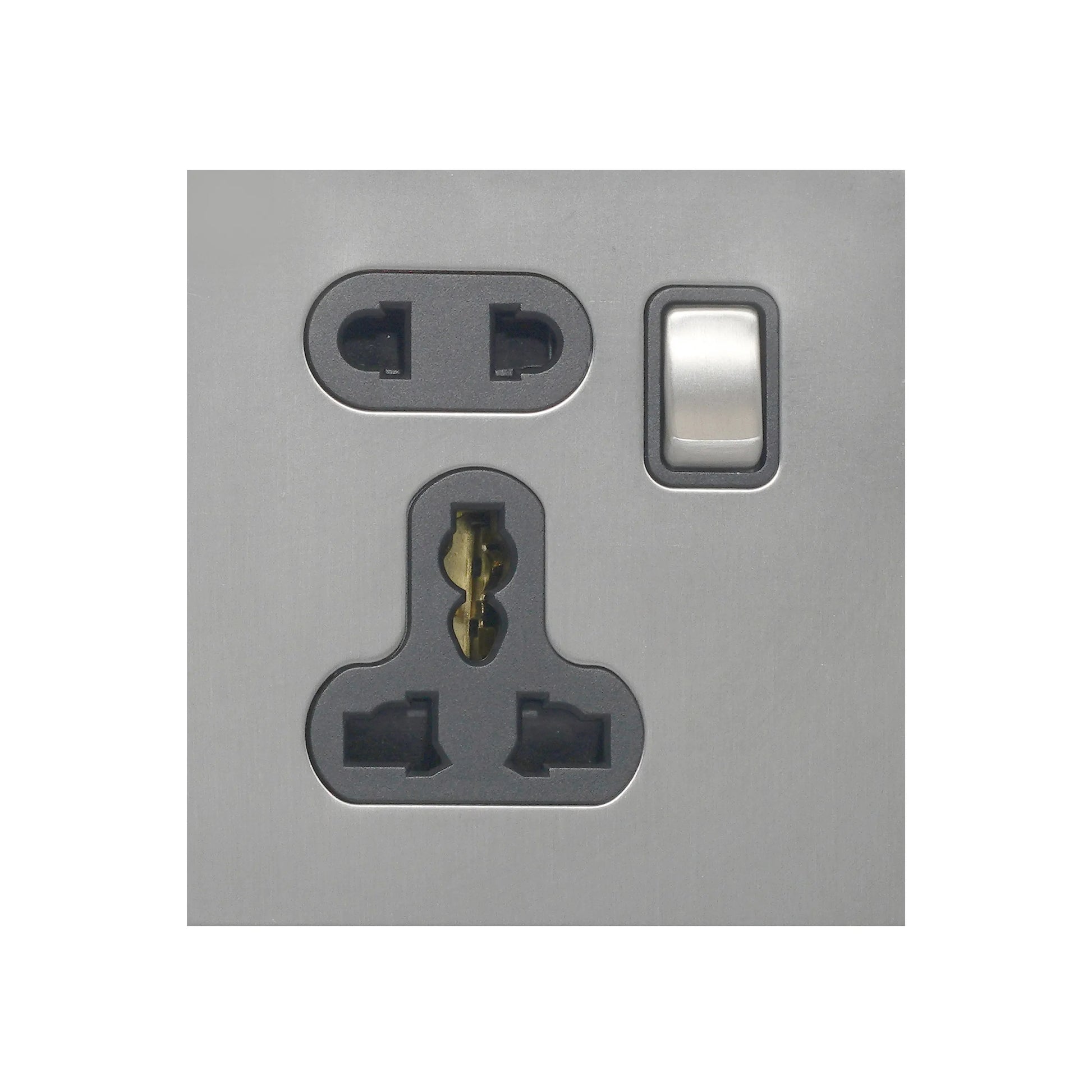 Single 5-Pin Socket 13A – On/Off – Stainless Steel – DonMarco ...