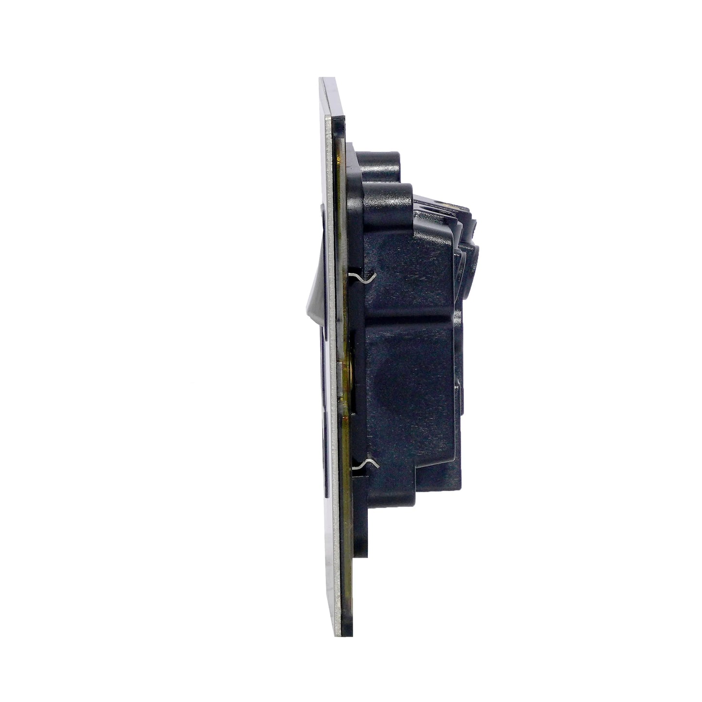 Single MF Socket 13A – On/Off – Stainless Steel