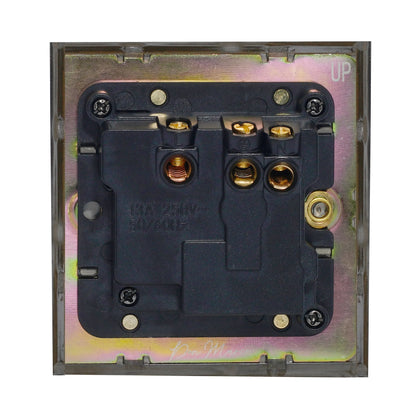 Single MF Socket 13A – On/Off – Stainless Steel