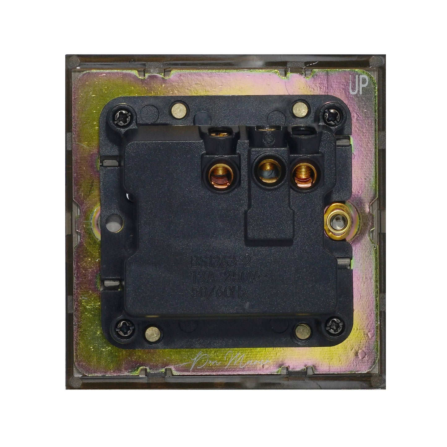 Single UK Socket 13A – On/Off – Stainless Steel