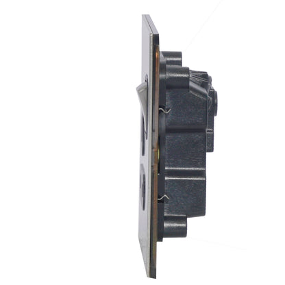 Single UK Socket 13A – On/Off – Stainless Steel