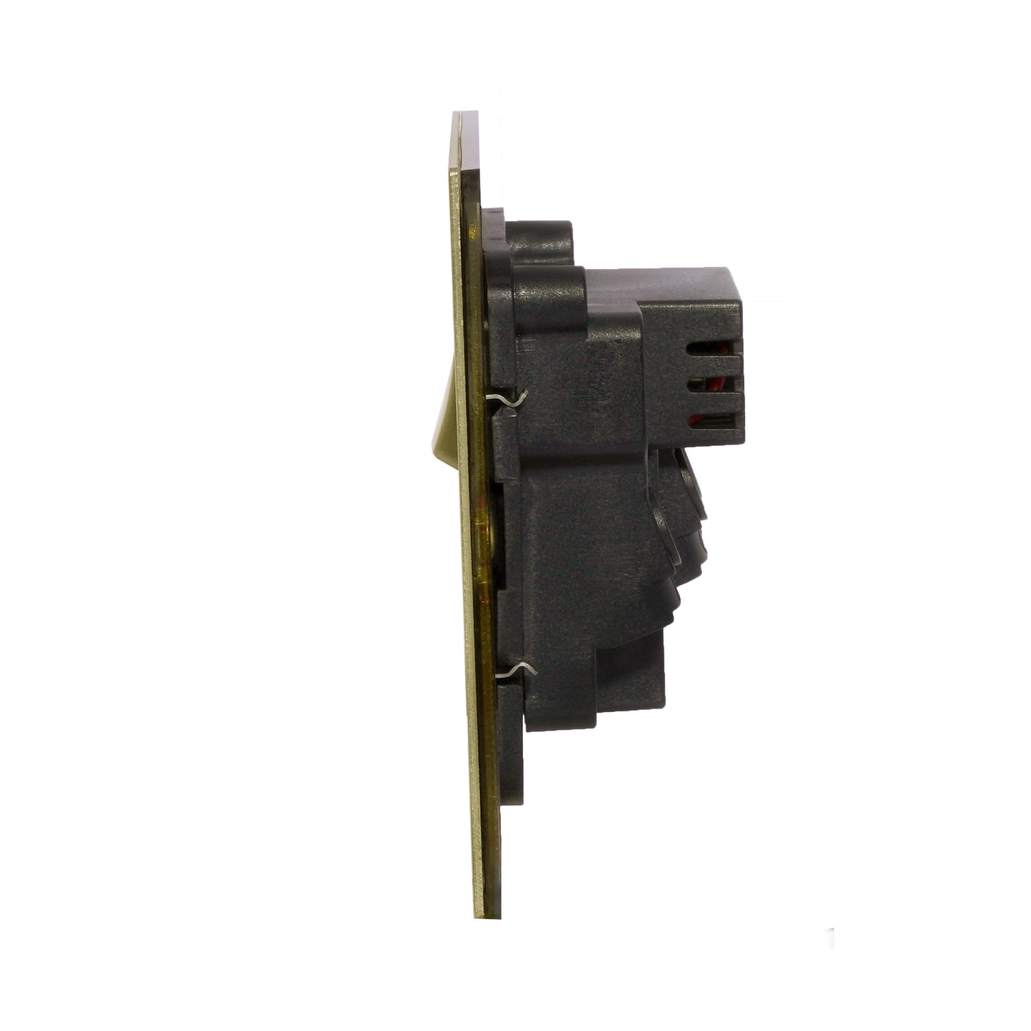 Single MF Socket 13A – On/Off + 2USB – Stainless Steel