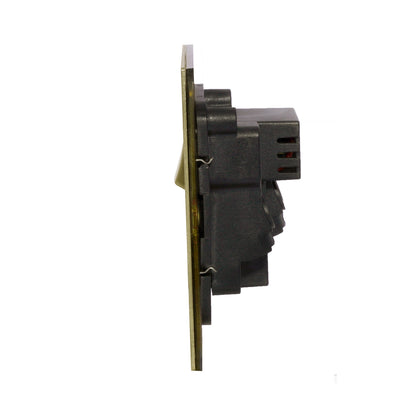Single MF Socket 13A – On/Off + 2USB – Stainless Steel