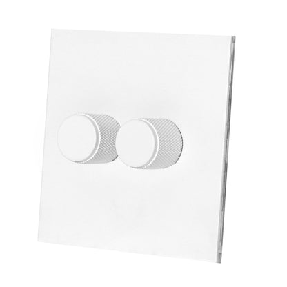 Double Light Dimmer – 2 x 500W Each – Stainless Steel