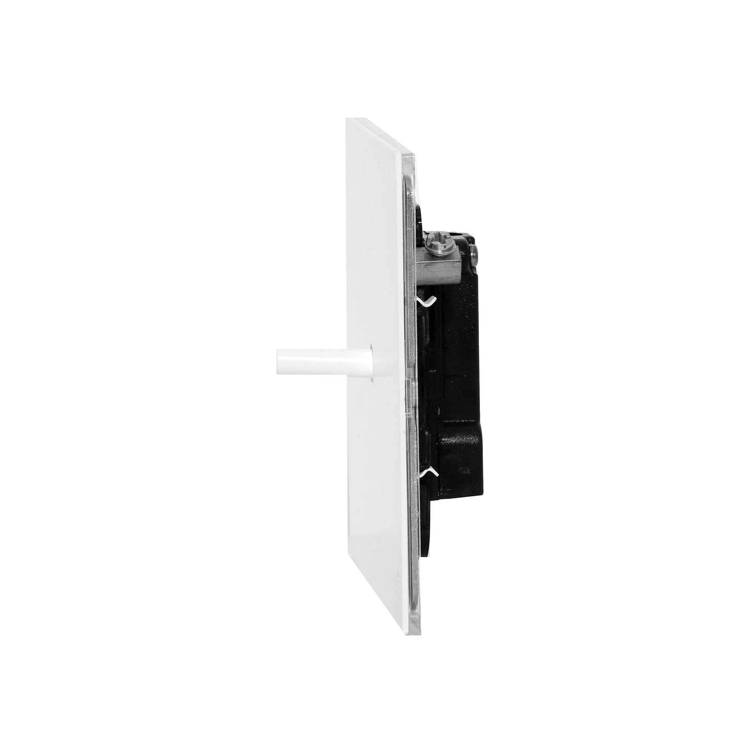 1 Gang 2 Way Switch – Plain Toggle – Stainless Steel / Copper