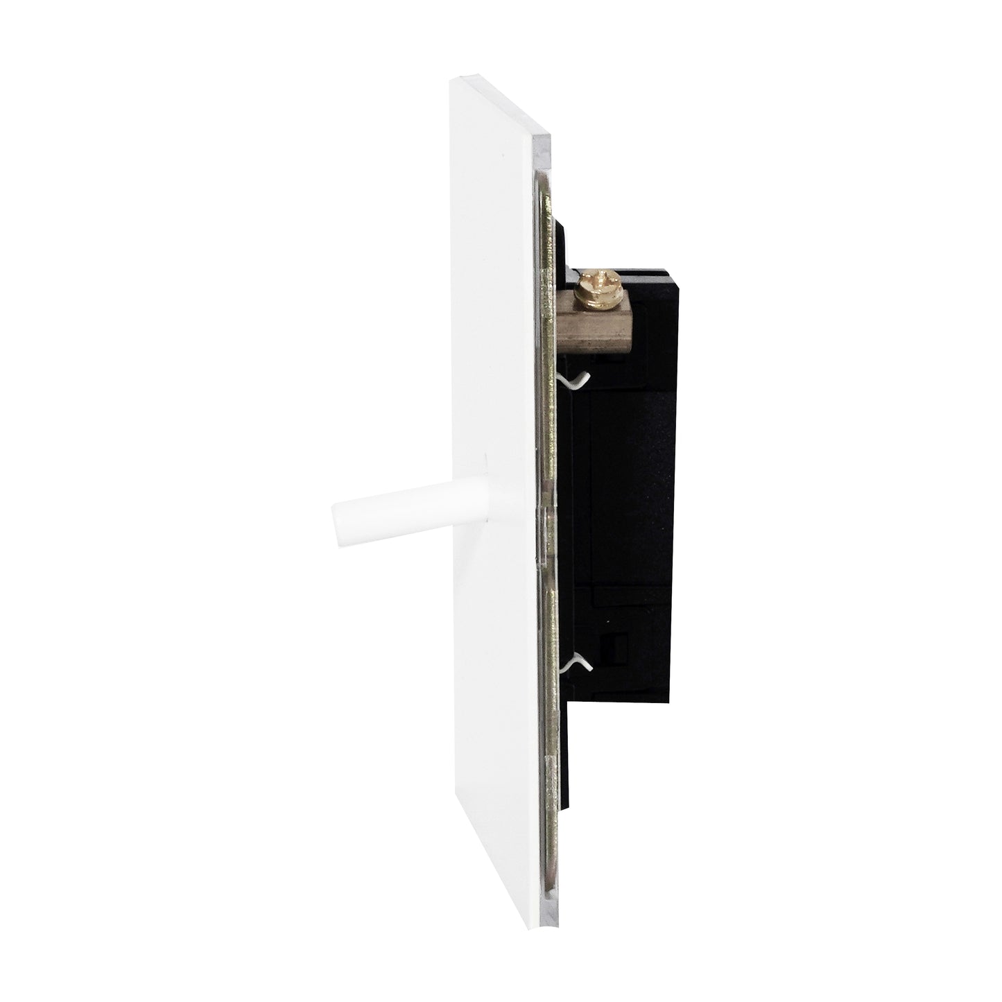 1 Gang 2 Way Switch – Plain Toggle – Stainless Steel / Copper