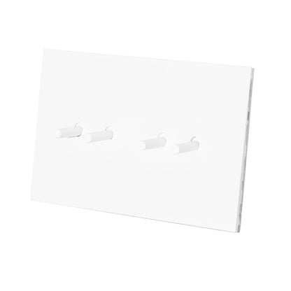4 Gang 2 Way Switch (148) – Plain Toggle – Stainless Steel / Copper