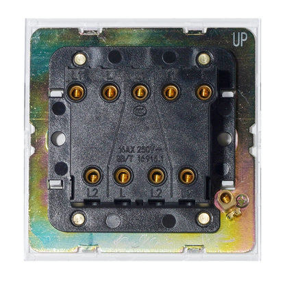3 Gang 2 Way Switch – Plain Toggle – Stainless Steel / Copper