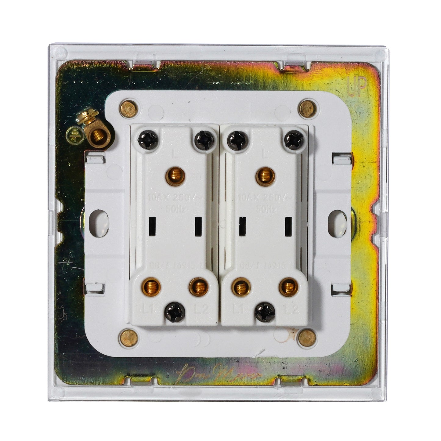 2 Gang 2 Way Switch – Rocker Button – Stainless Steel