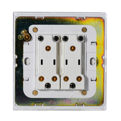 2 Gang 2 Way Switch – Rocker Button – Stainless Steel