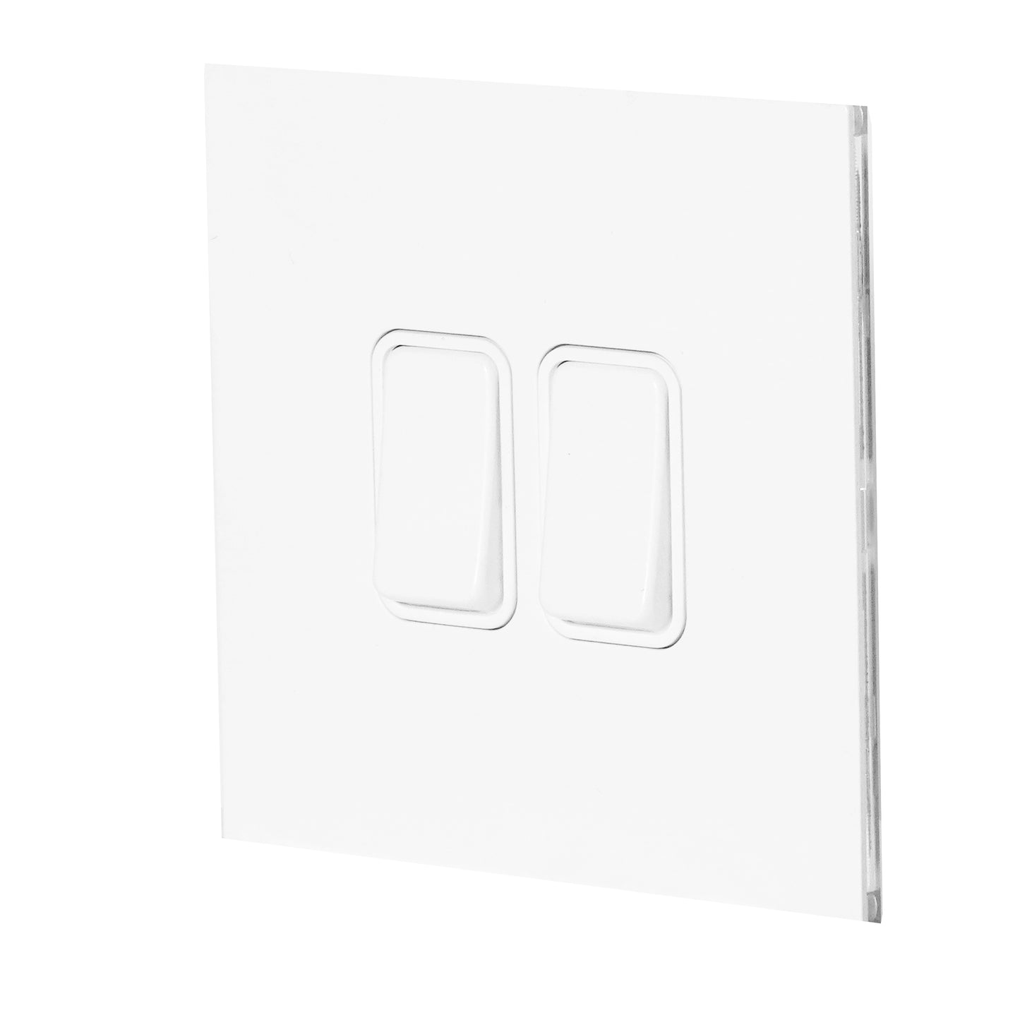 2 Gang 2 Way Switch – Rocker Button – Stainless Steel