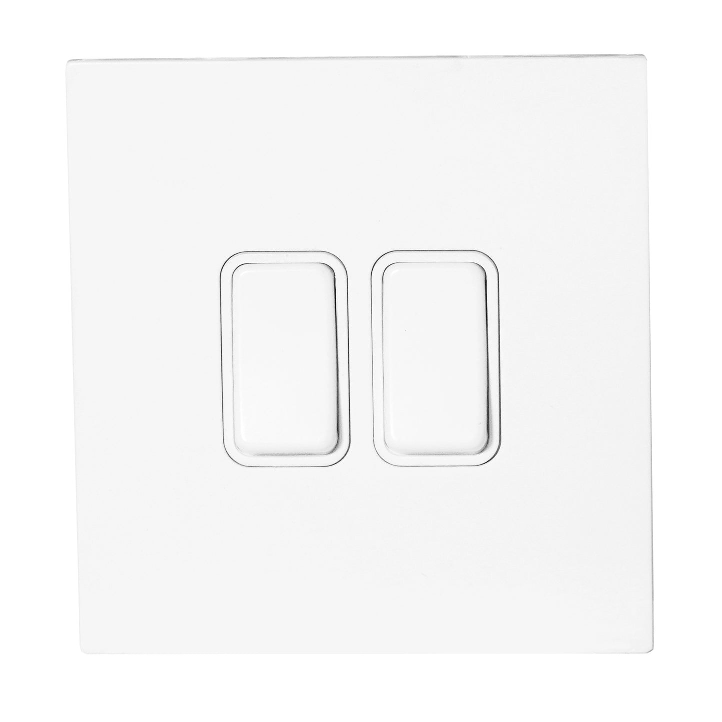 2 Gang 2 Way Switch – Rocker Button – Stainless Steel