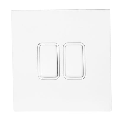 2 Gang 2 Way Switch – Rocker Button – Stainless Steel
