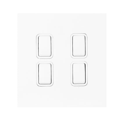 4 Gang 2 Way Switch (86) – Rocker Button – Stainless Steel