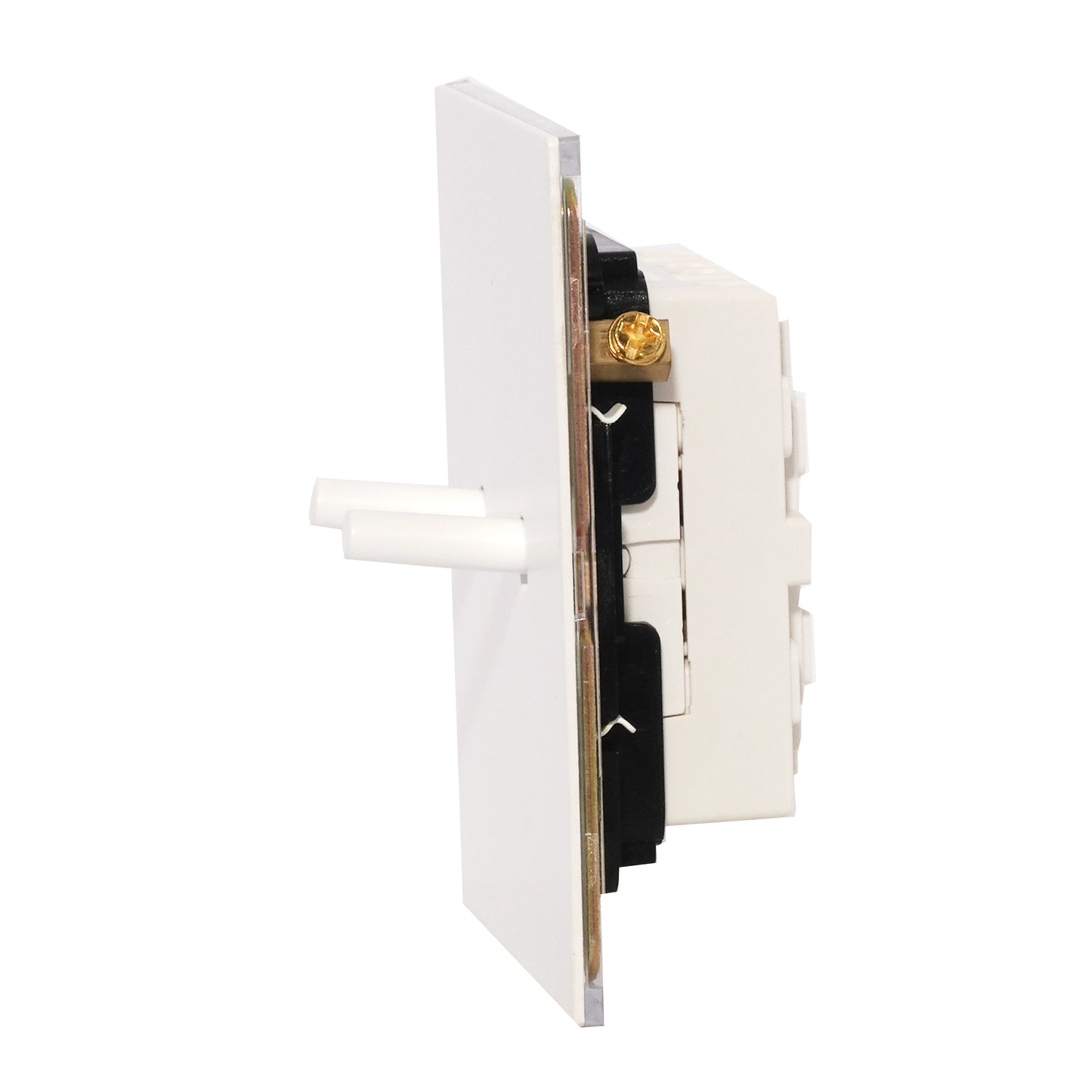 2 Gang Intermediate Switch – Plain Toggle – Stainless Steel / Copper