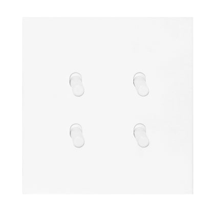 4 Gang 2 Way Switch (86) – Plain Toggle – Stainless Steel / Copper
