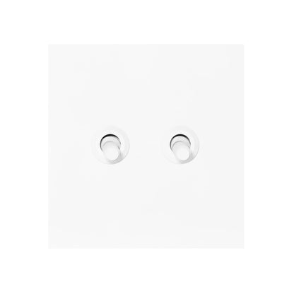 2 Gang Intermediate Switch – Knurled Toggle – Stainless Steel / Copper