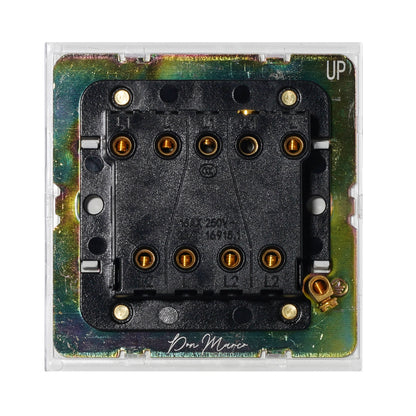 3 Gang 2 Way Switch – Knurled Toggle – Stainless Steel / Copper