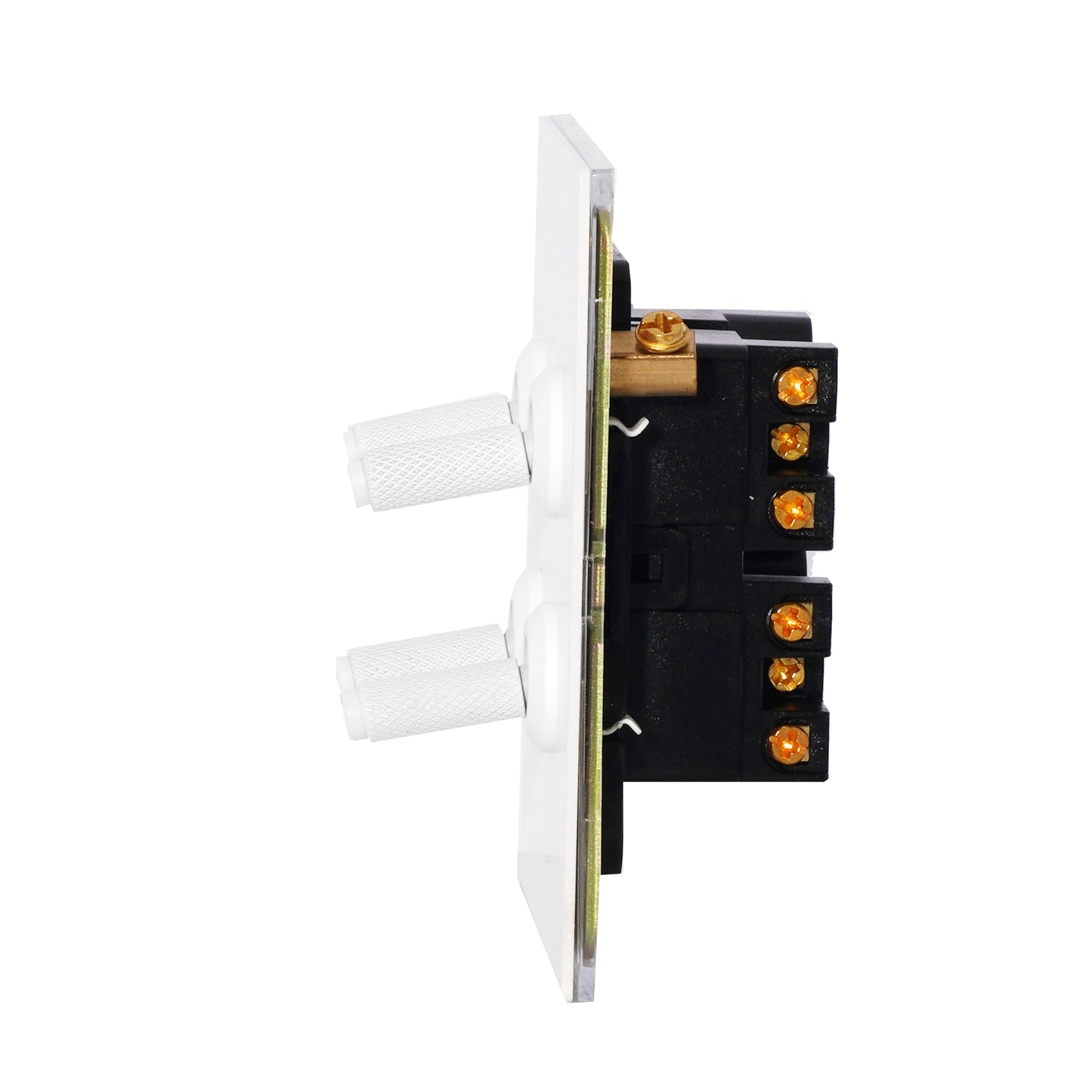 4 Gang 2 Way Switch (86) – Knurled Toggle – Stainless Steel / Copper