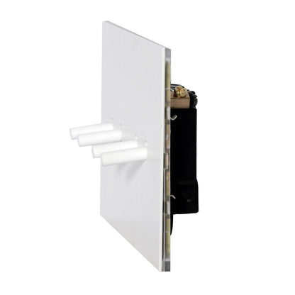 4 Gang 2 Way Switch (148) – Plain Toggle – Stainless Steel / Copper