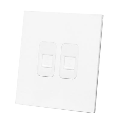 Tel + Computer Socket – Stainless Steel
